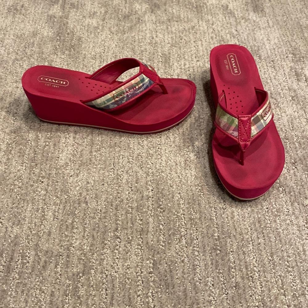 Coach Wedge Flip Flops